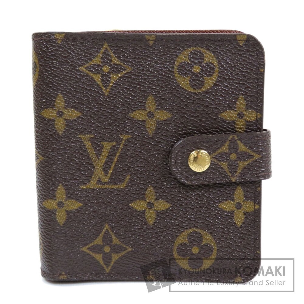 Louis Vuitton Compact Zip Monogram Bifold Wallet Canvas
